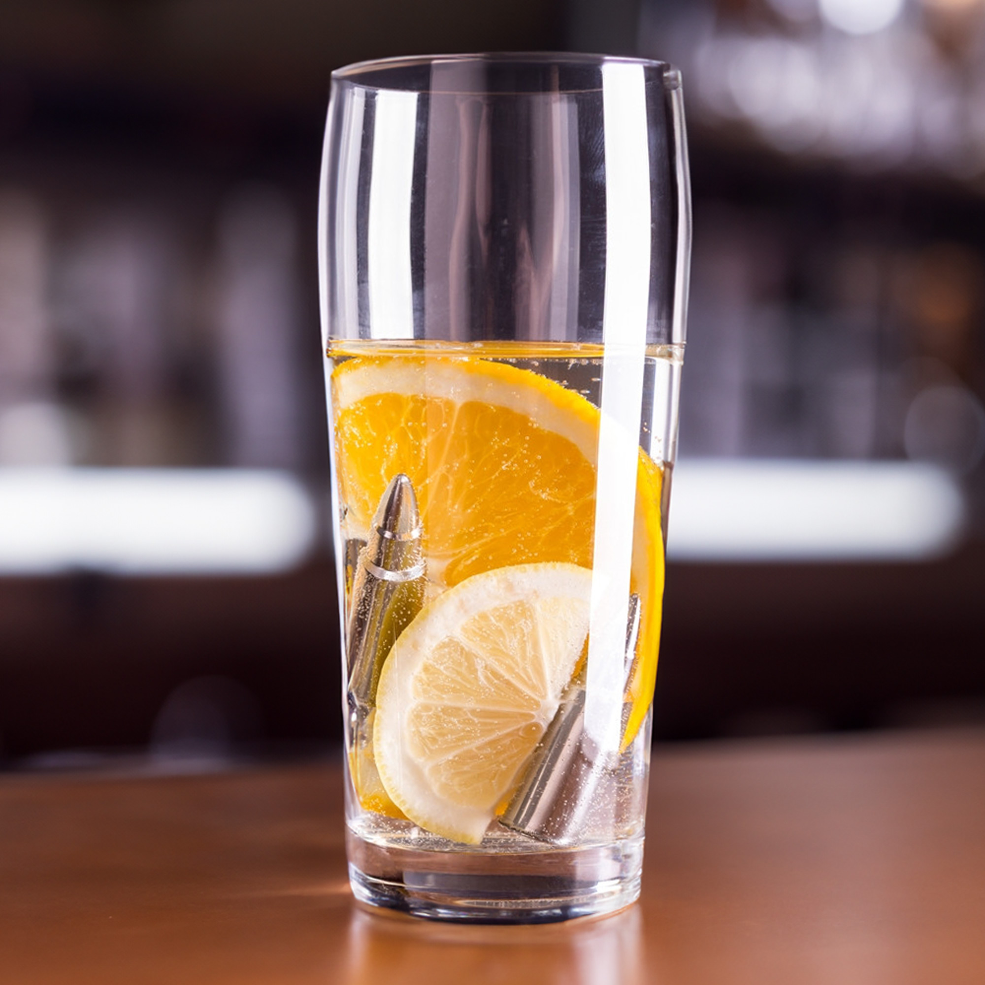 Eiswürfel Patronen aus Metall