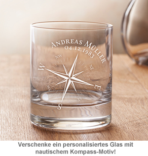 Personalisiertes Whiskyglas - Kompass 3220 - 2