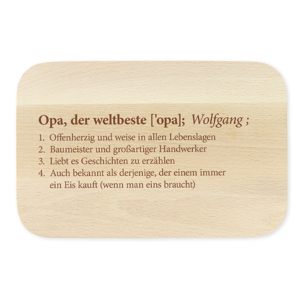 Frühstücksbrettchen Set mit Gravur - Definition Großeltern 3383 - 5