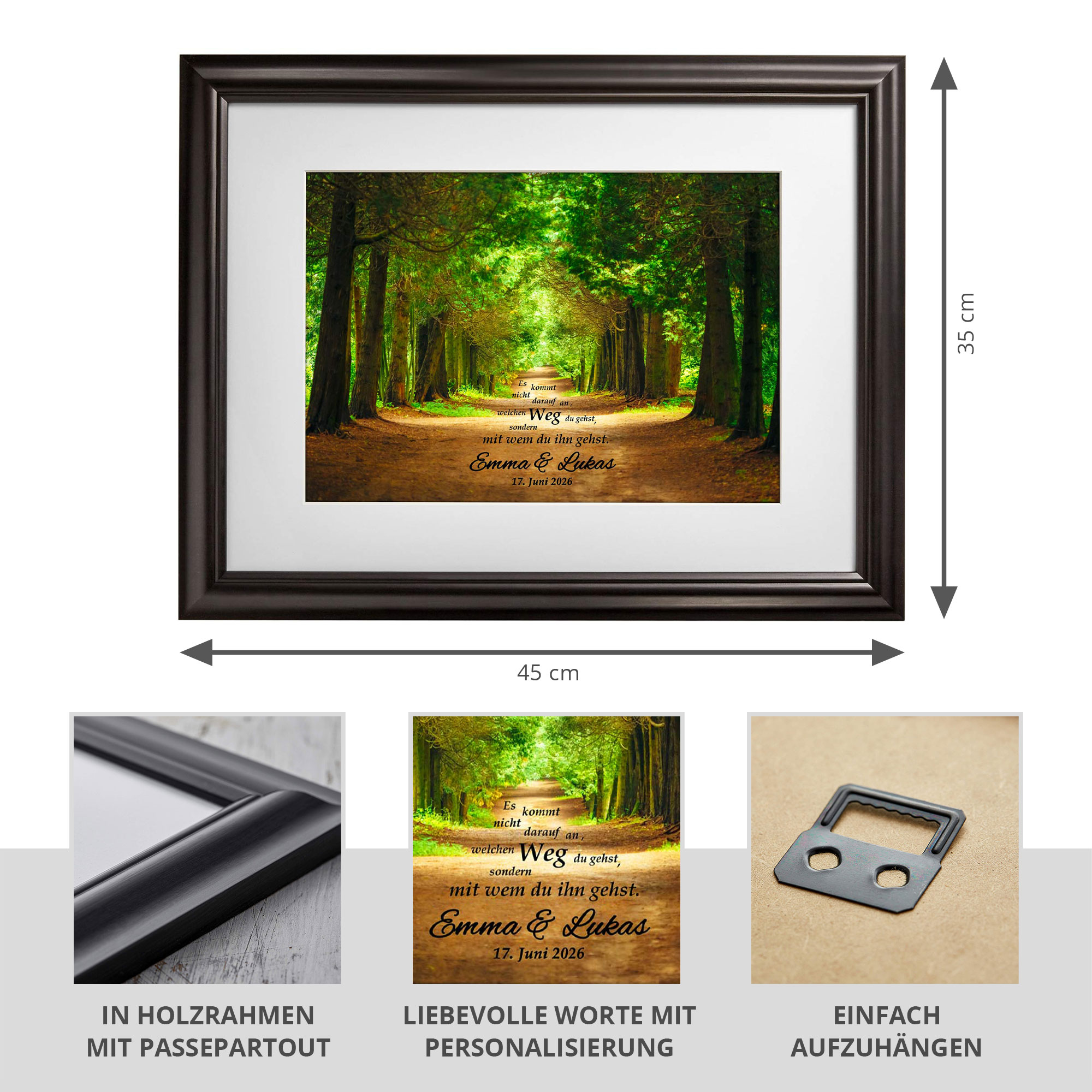 Gemeinsamer Weg Frühlingsbild - personalisiert