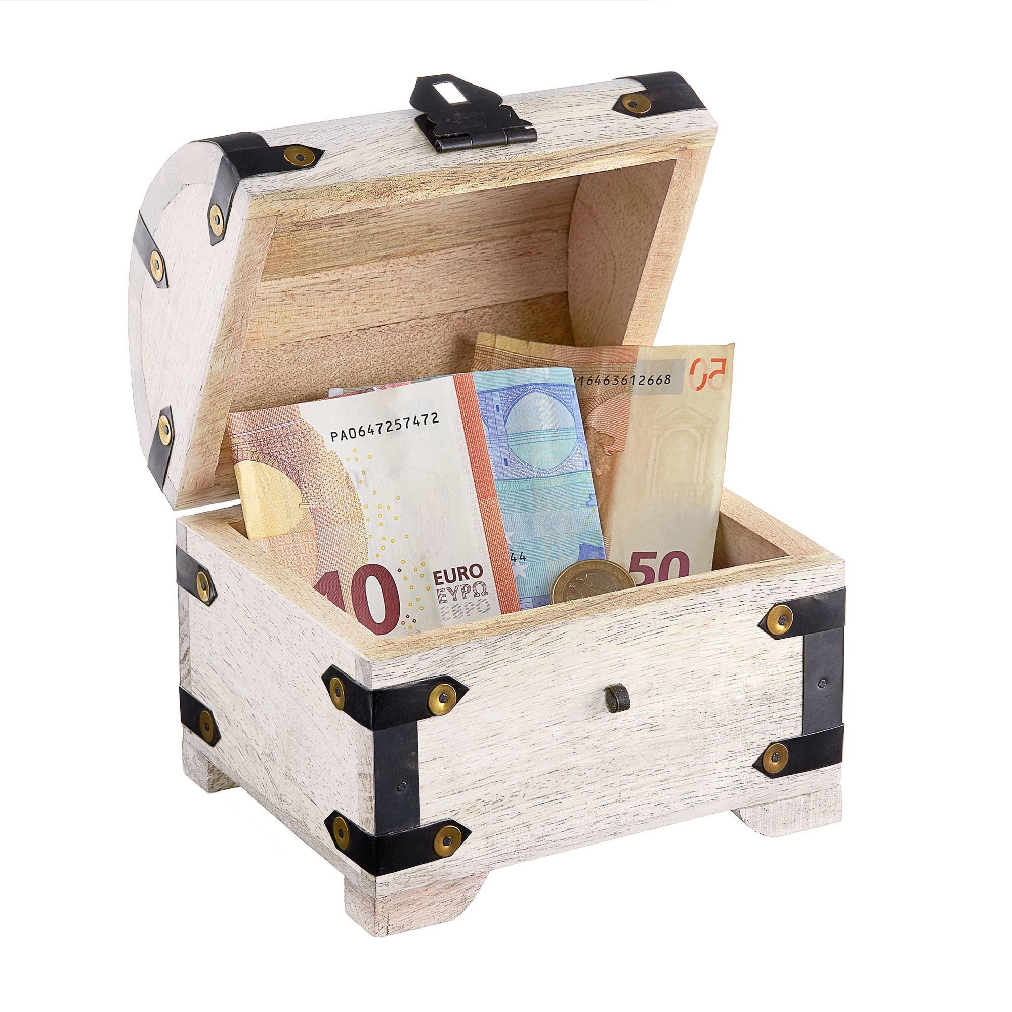 Geld Schatztruhe zur Hochzeit Silhouette - Weiß 3785 - 2