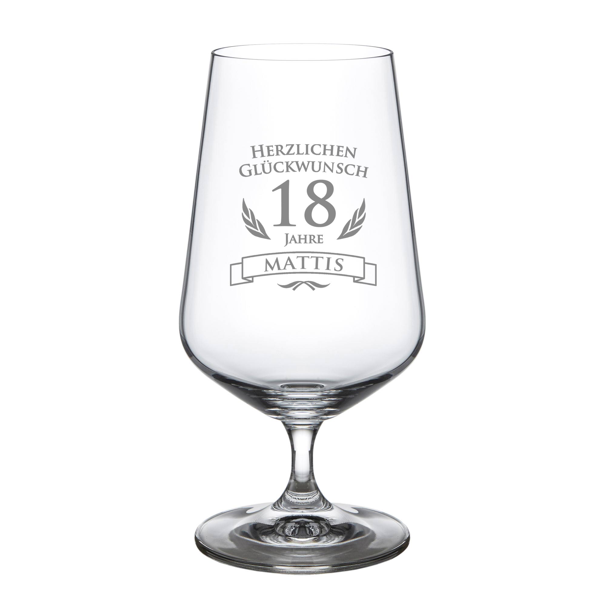 Bierglas zum 18. Geburtstag