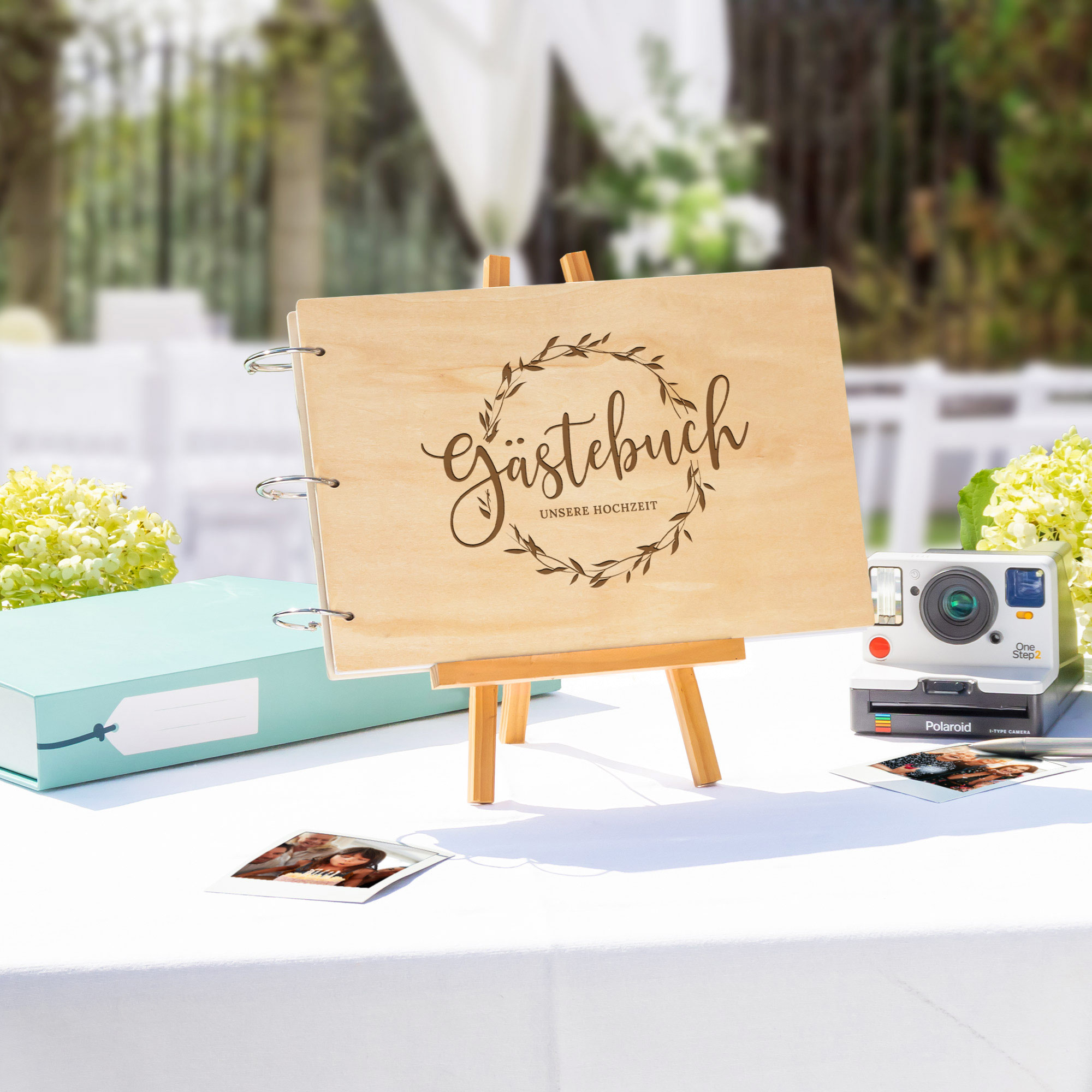 Gästebuch - Fotobuch Holzcover - Unsere Hochzeit - Standard
