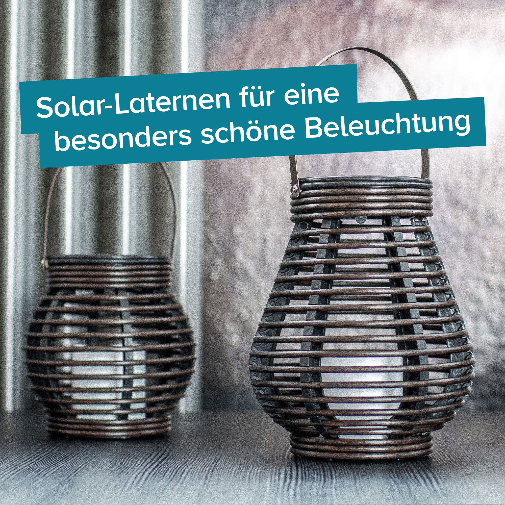 LED Solarleuchten - Laternen 2er Set 3932 - 11