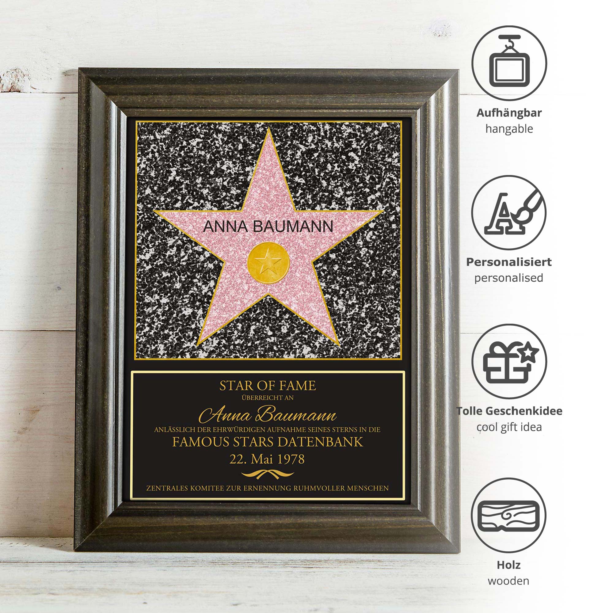 Star of Fame - personalisiertes Bild Klein