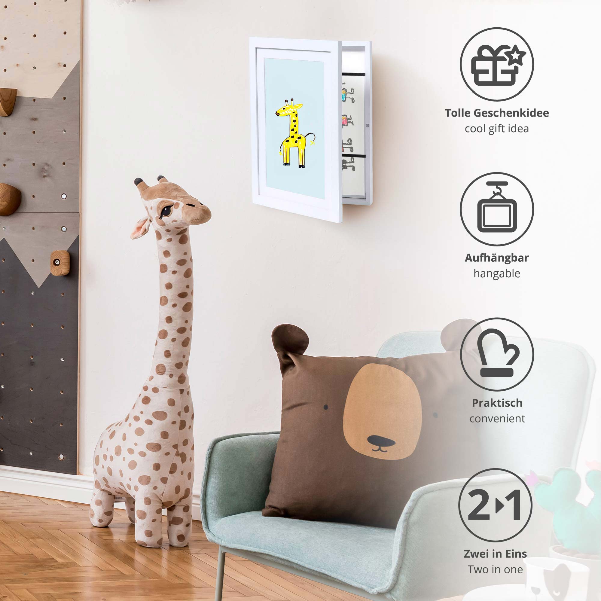 Magnetischer Bilderrahmen für Kinderzeichnungen