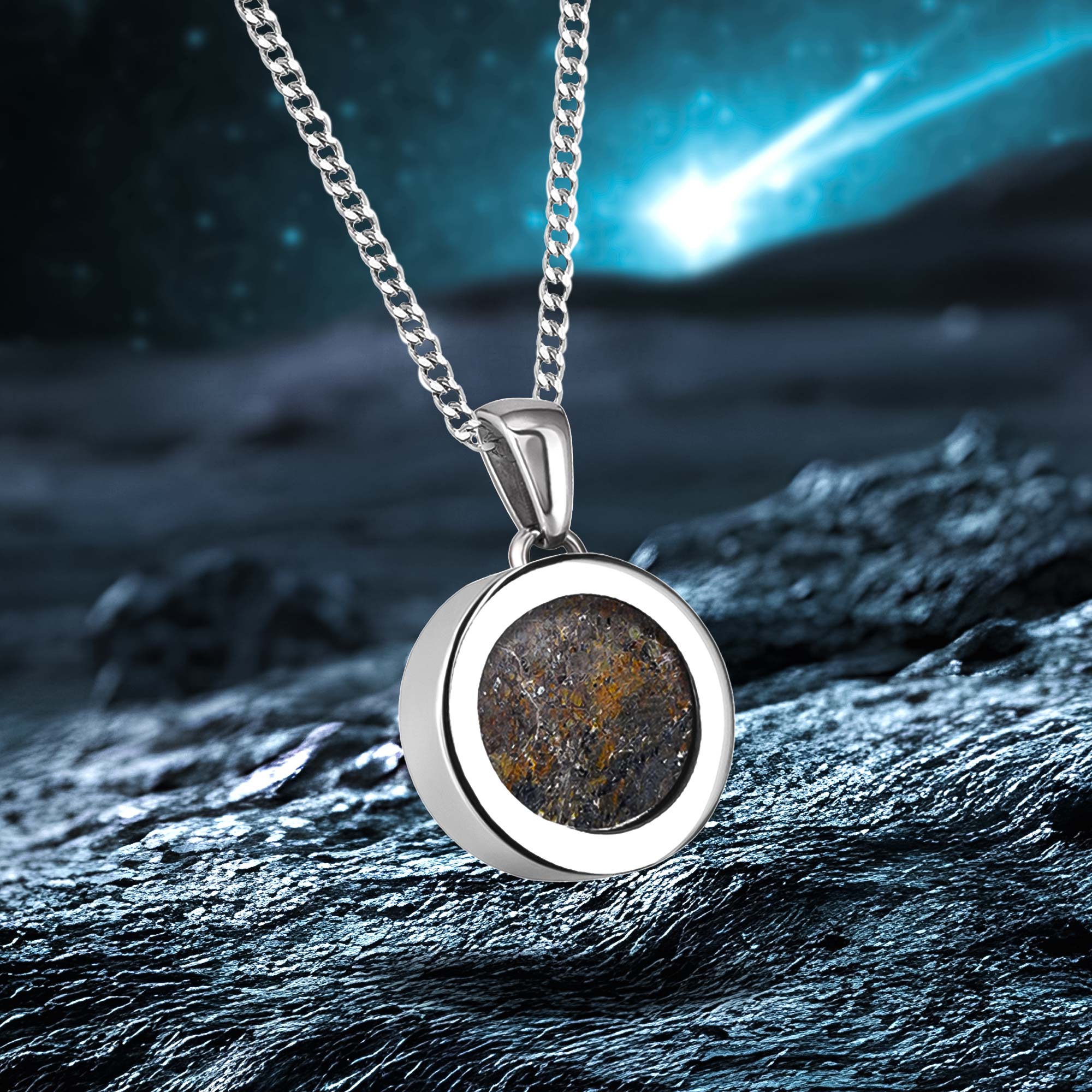 Meteorit Anhänger - Echter Sternenschmuck