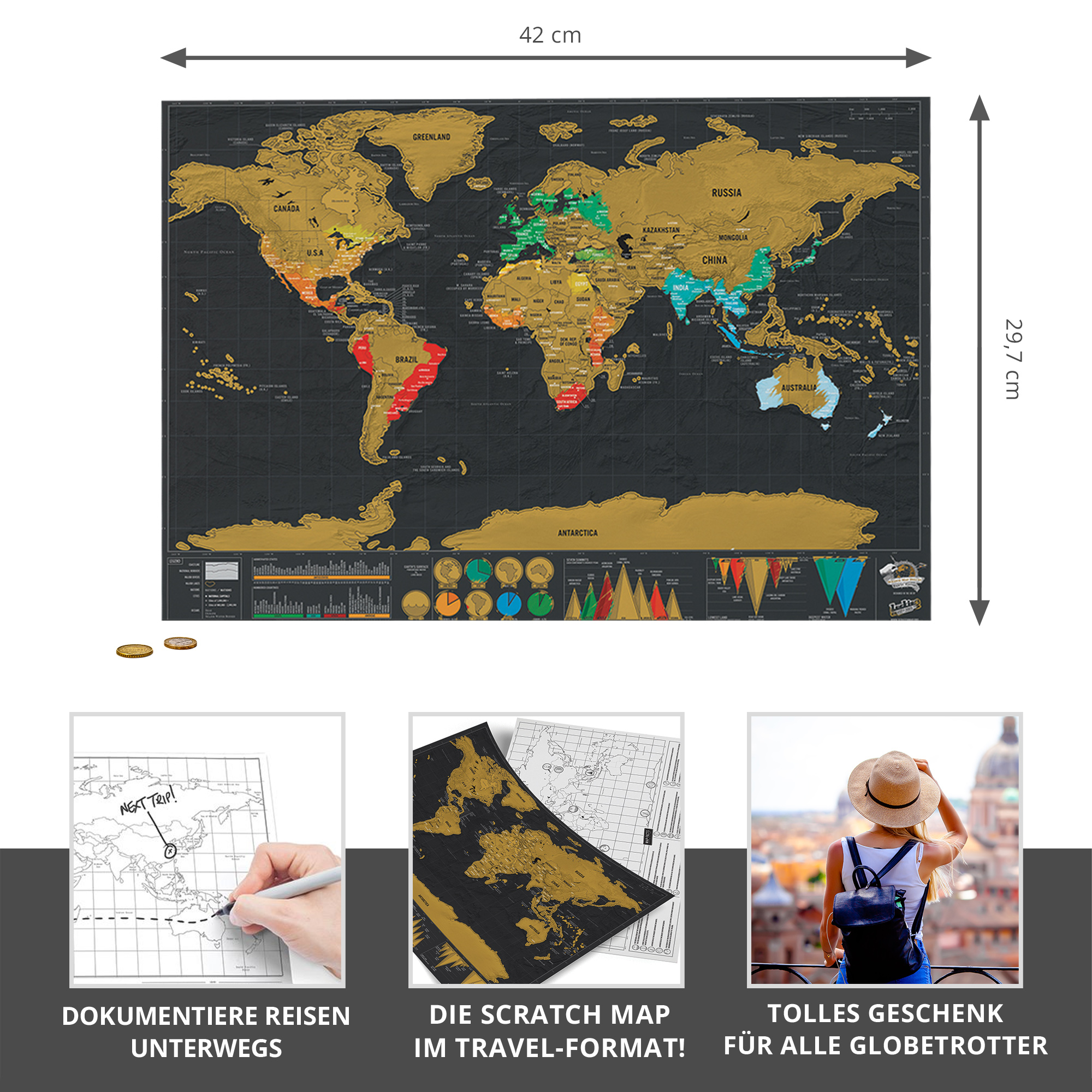 Scratch Map Rubbelkarte TRAVEL DELUXE EDITION