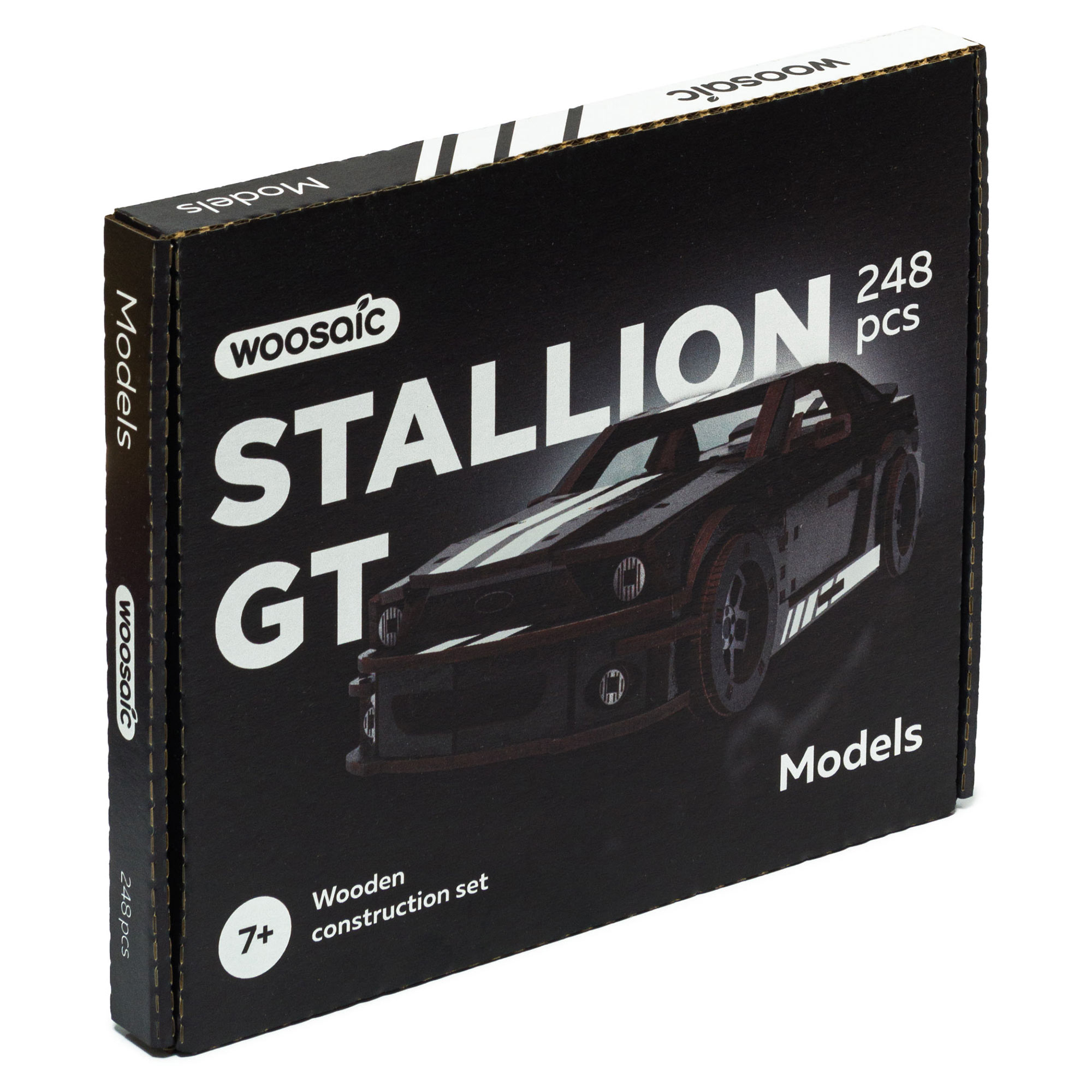 Holzpuzzle 3D - Auto - Stallion GT Schwarz
