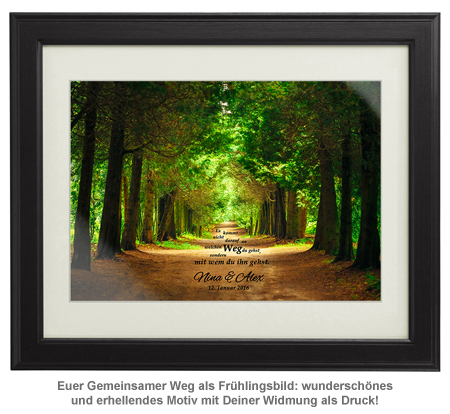 Gemeinsamer Weg Frühlingsbild - personalisiert