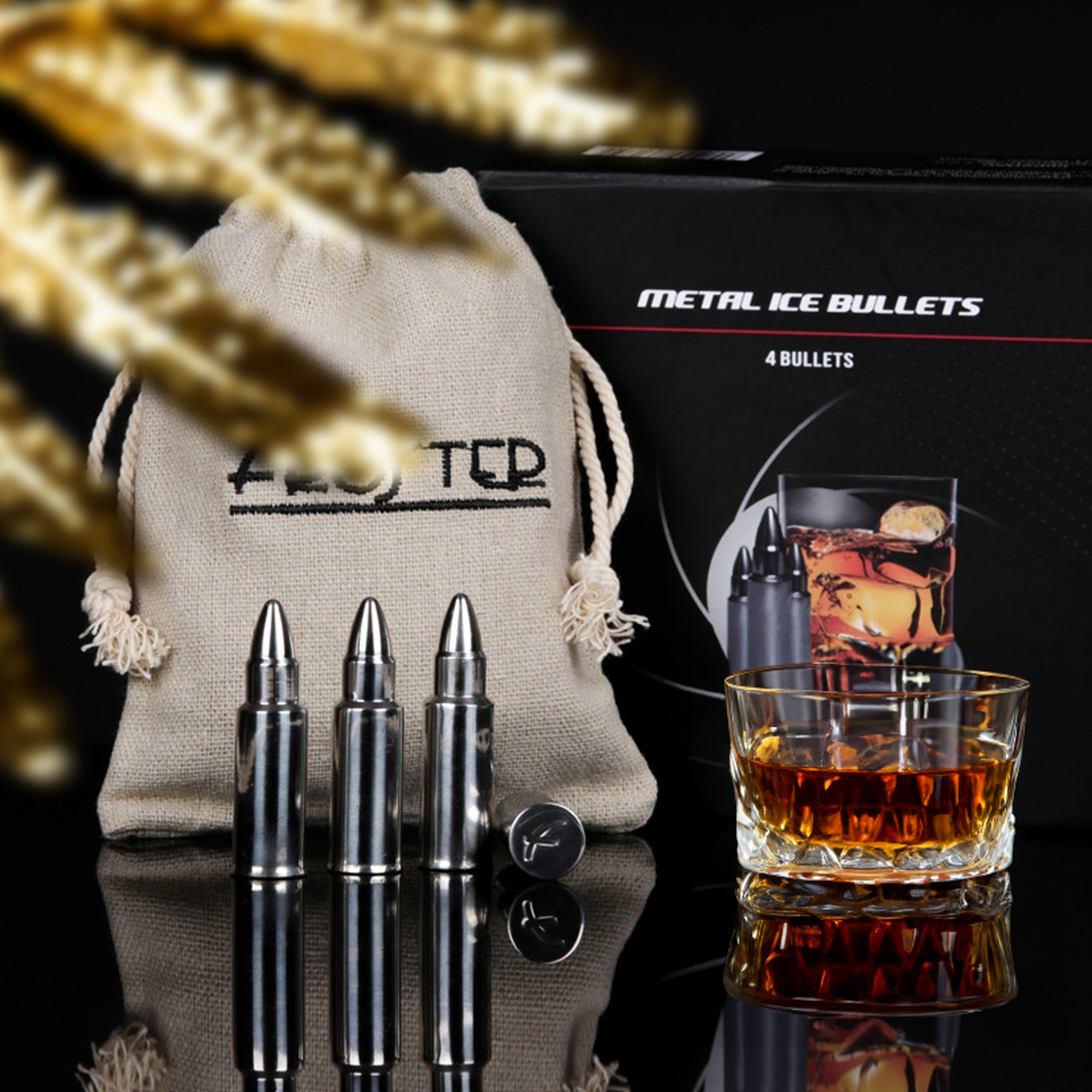 Eiswürfel Patronen aus Metall