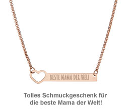 Kette mit Herzstanze Rosegold - Beste Mama 3510 - 2