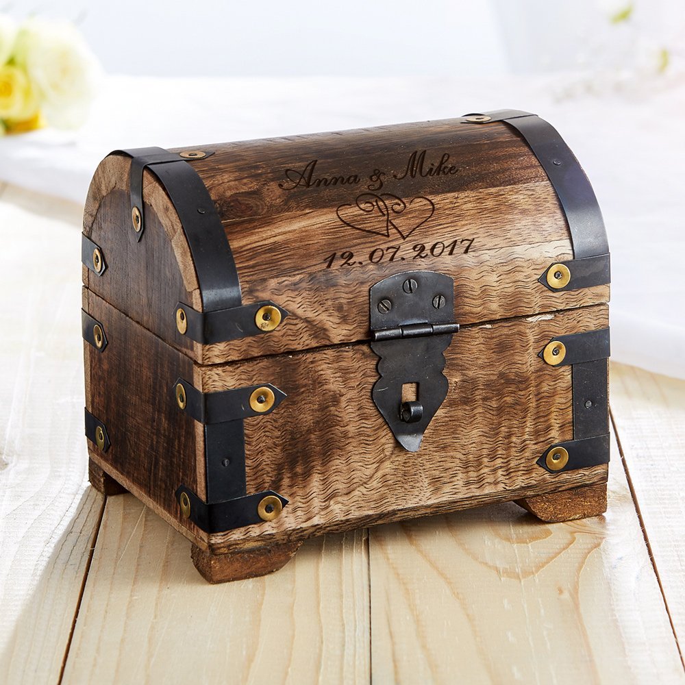 Geld Schatztruhe zur Hochzeit Dunkel
