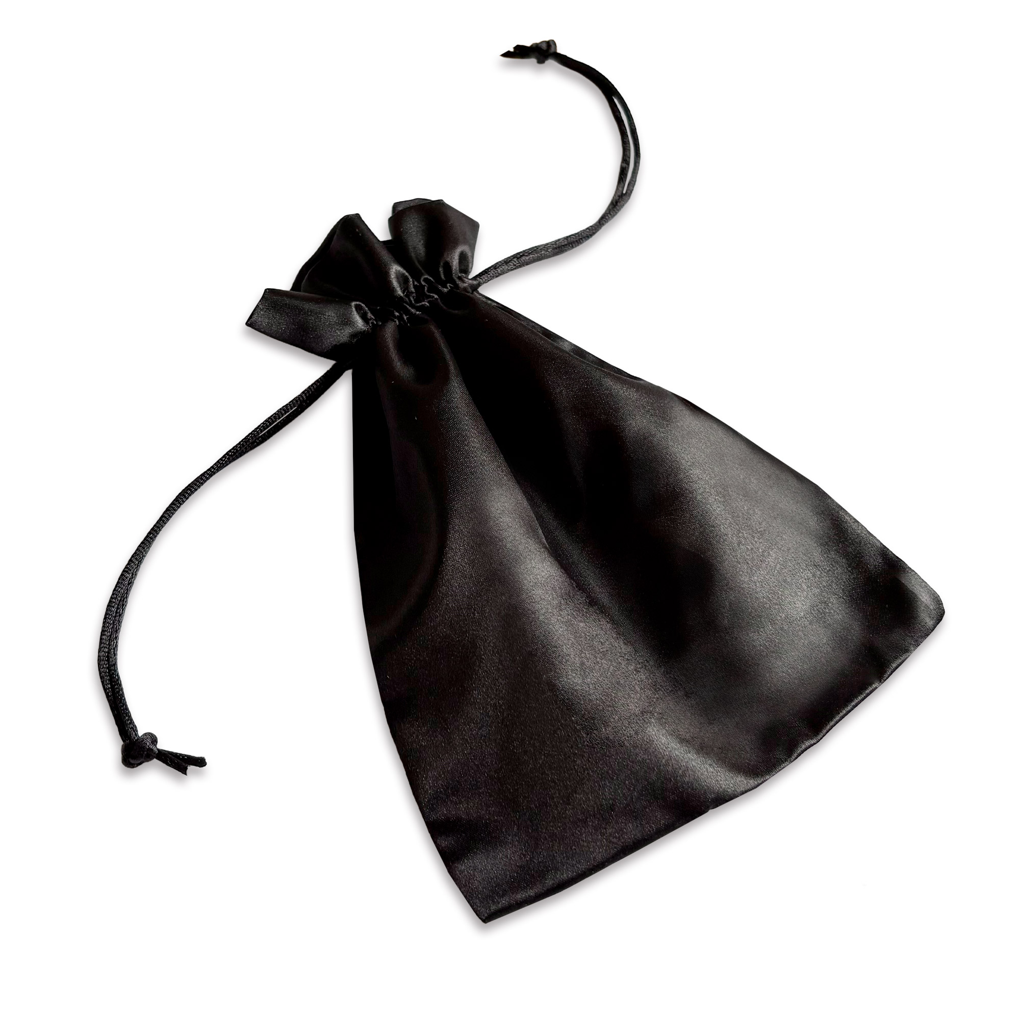 Satinbeutel Geschenkverpackung Whiskyglas - Aufbewahrungsbeutel Schwarz