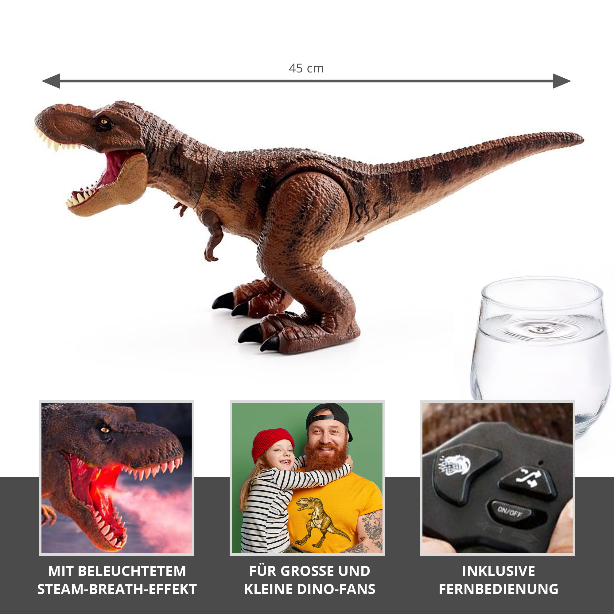 Ferngesteuerter XXL Dinosaurier mit Soundeffekt