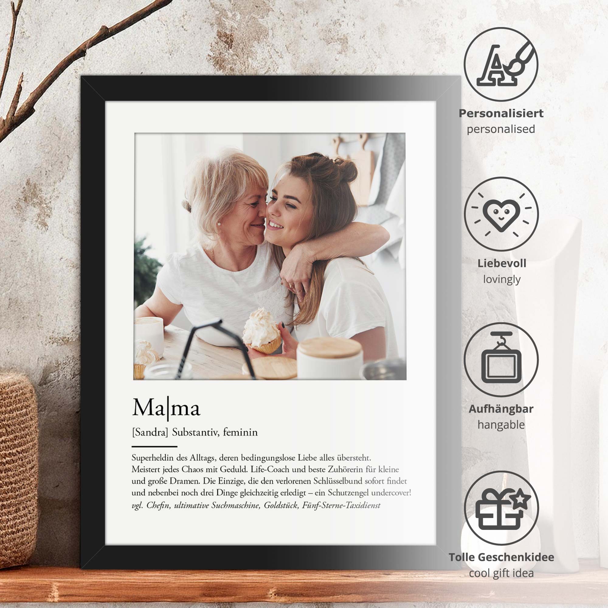 Definition Mama - personalisiertes Bild mit Foto Definition Mama - personalisiertes Bild mit Foto