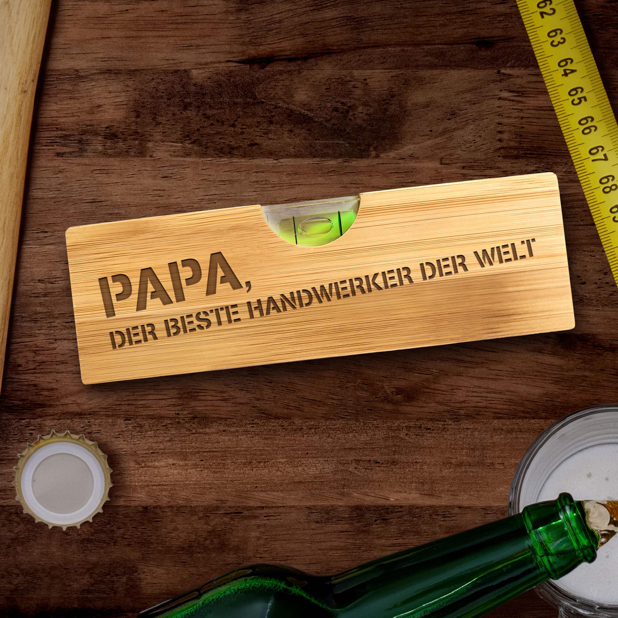 Wasserwaage mit Flaschenöffner - Bester Papa