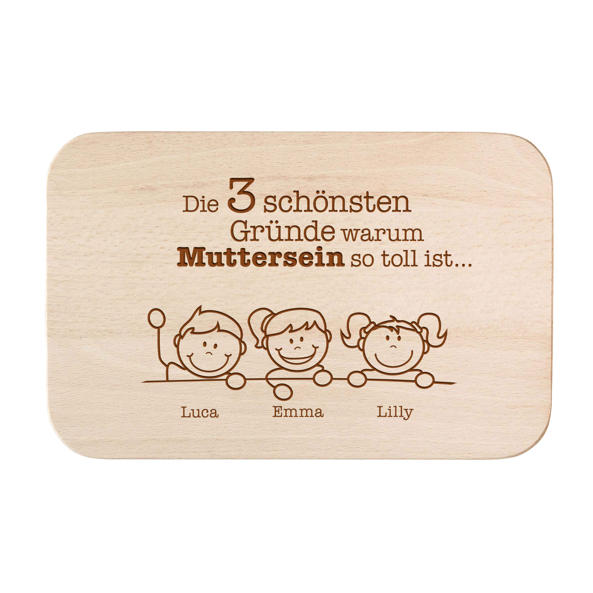 Frühstücksbrettchen - Warum Muttersein so toll ist