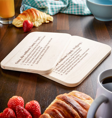 Frühstücksbrettchen Set mit Gravur - Definition Großeltern 3383 - 3