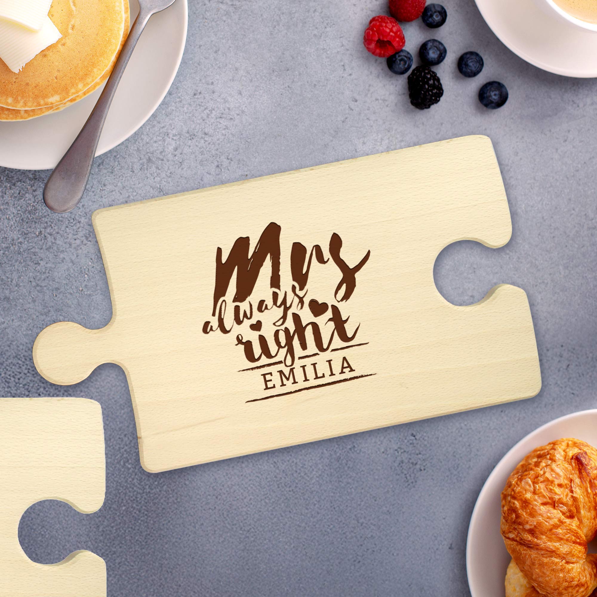 Personalisiertes Puzzle Brettchen Set - Mr & Mrs Right
