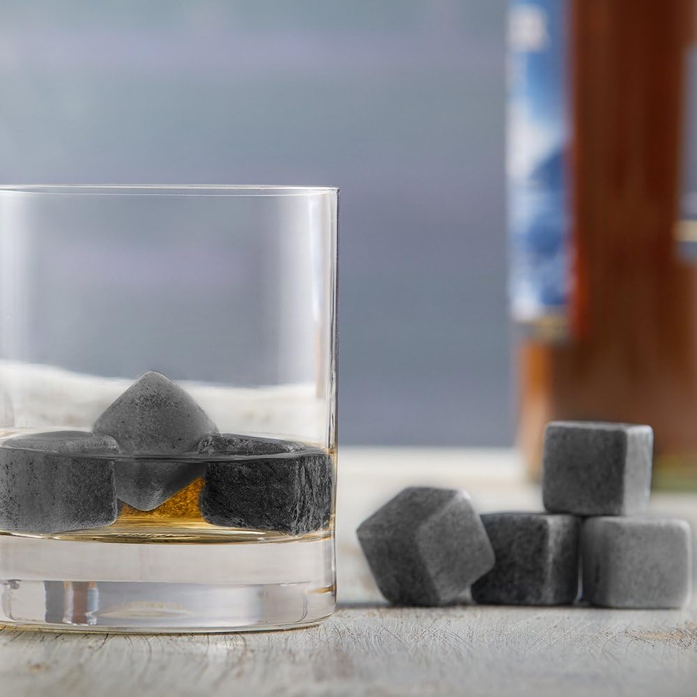 Whiskysteine in edler Holzbox Whiskysteine in edler Holzbox