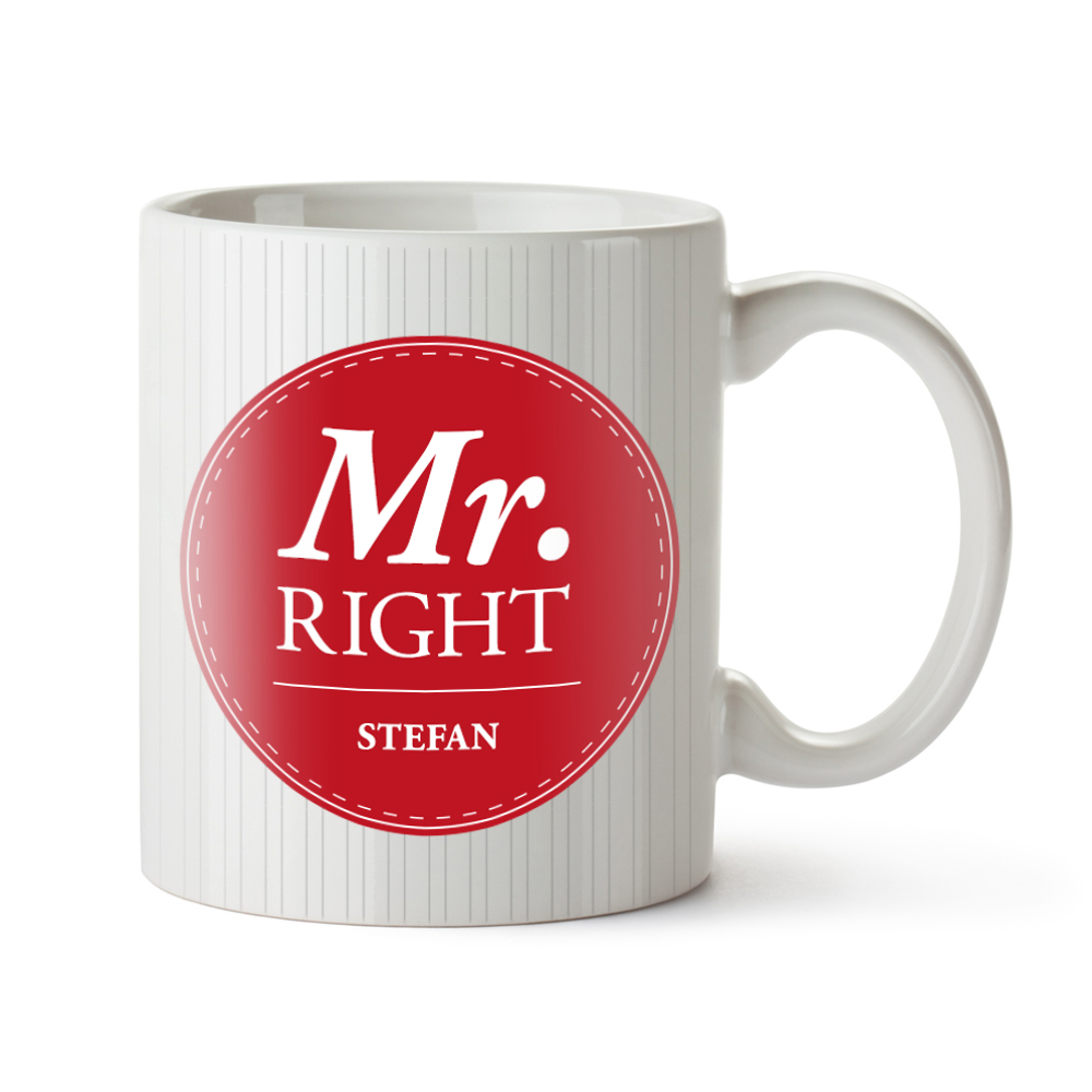 Personalisiertes Tassen Set - Mr and Mrs Right 2176 - 3