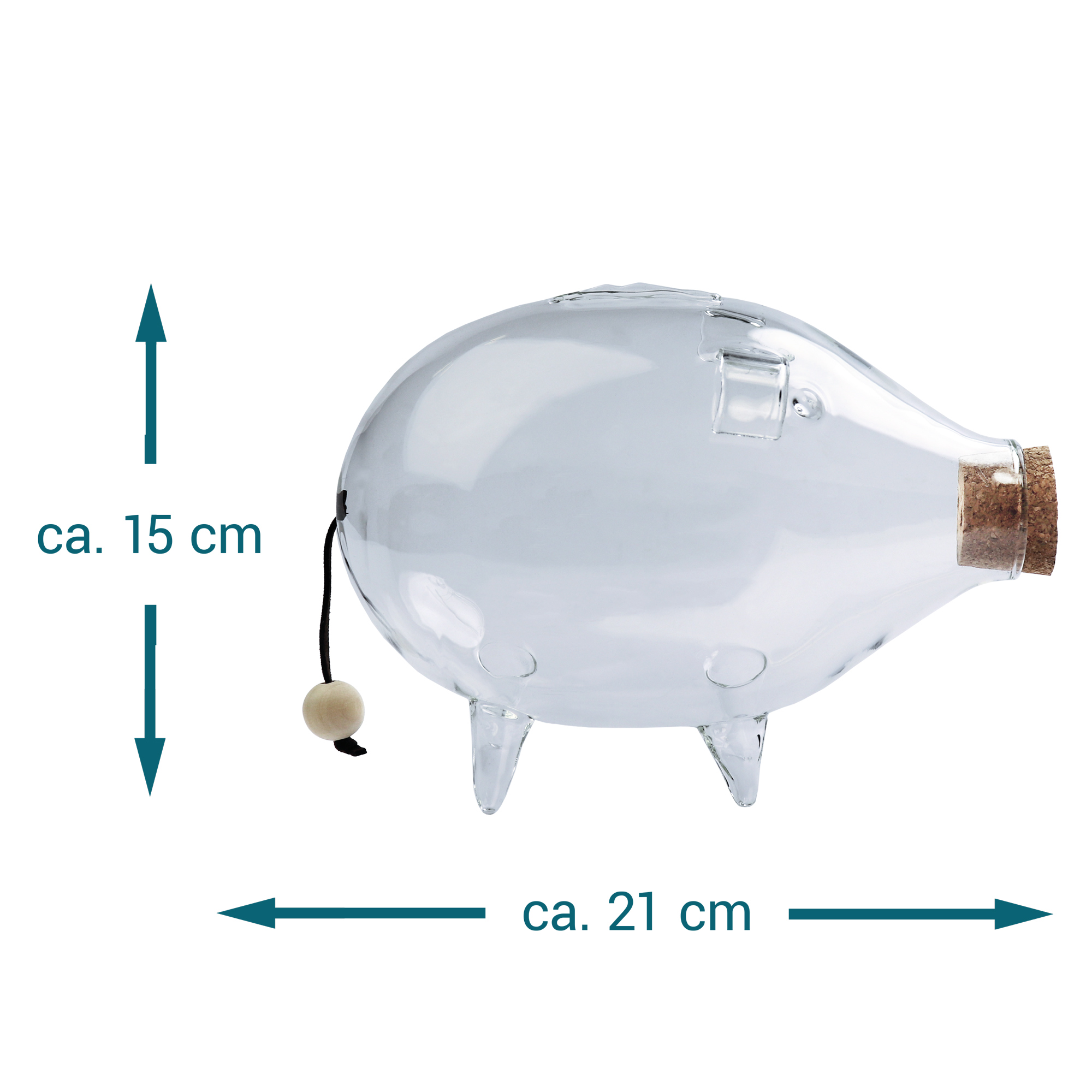 XXL Sparschwein aus Glas 4112 - 6