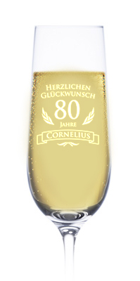 Sektglas zum 80. Geburtstag 2218 - 2