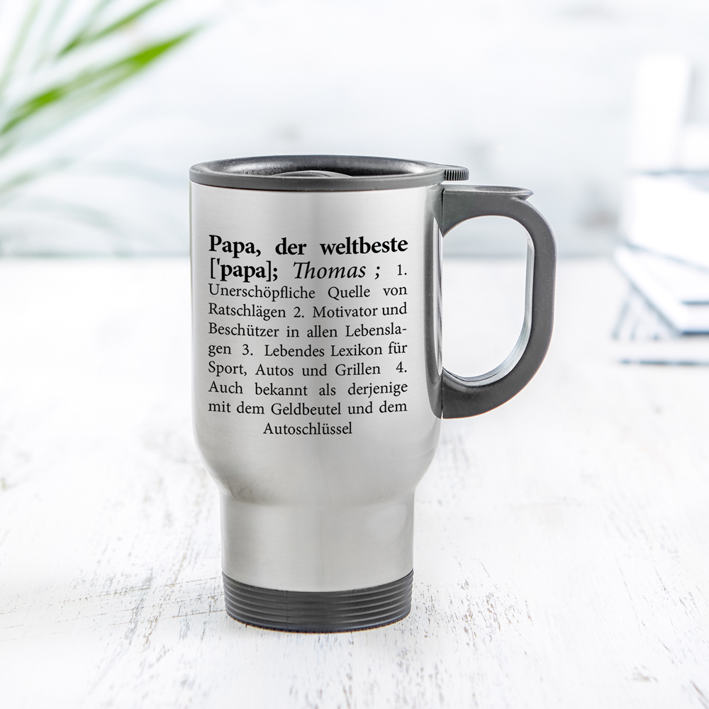 Thermobecher personalisiert - Definition Weltbester Papa 2833 - 3