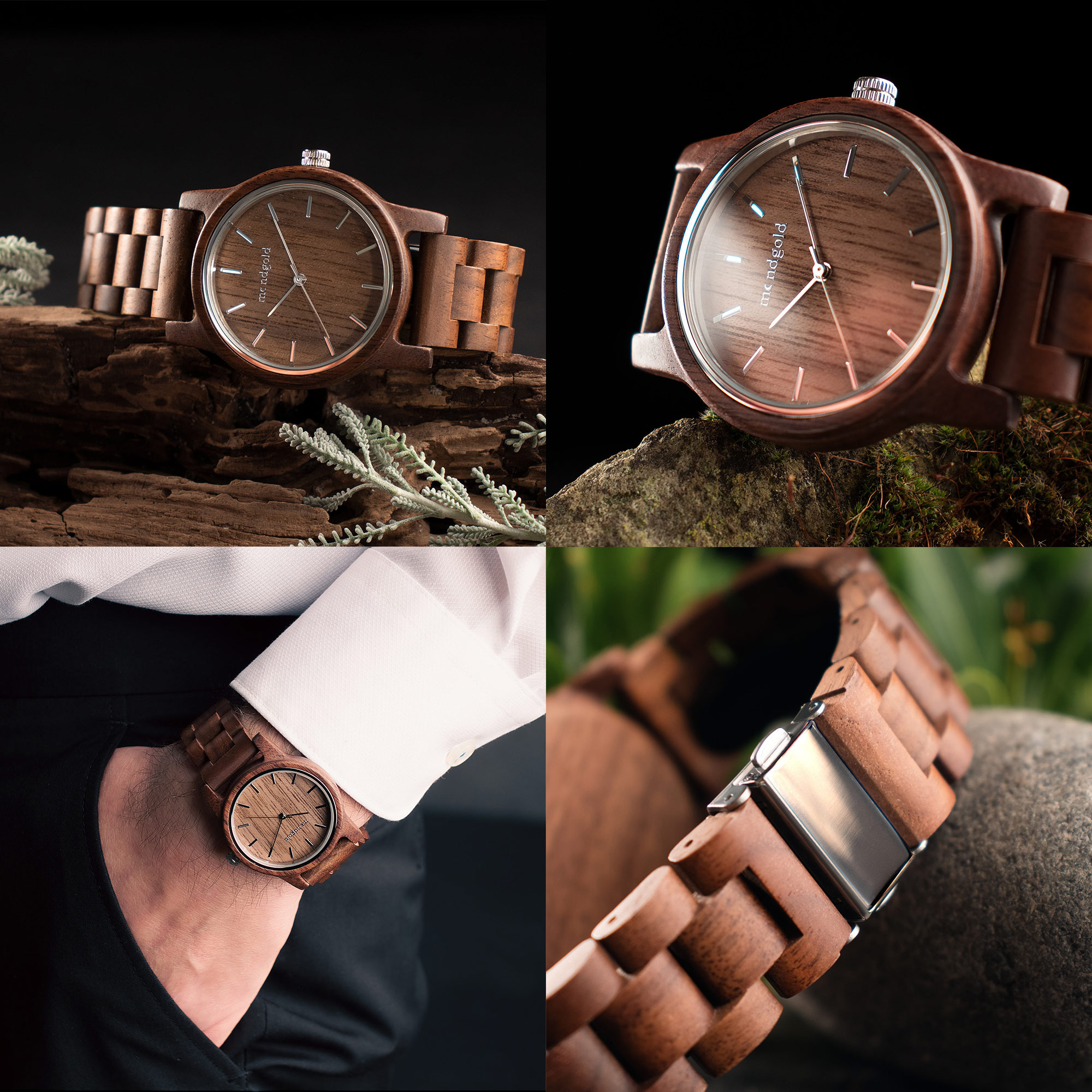 Unisex Armbanduhr aus Holz 01-00048-EU-0000 - 4