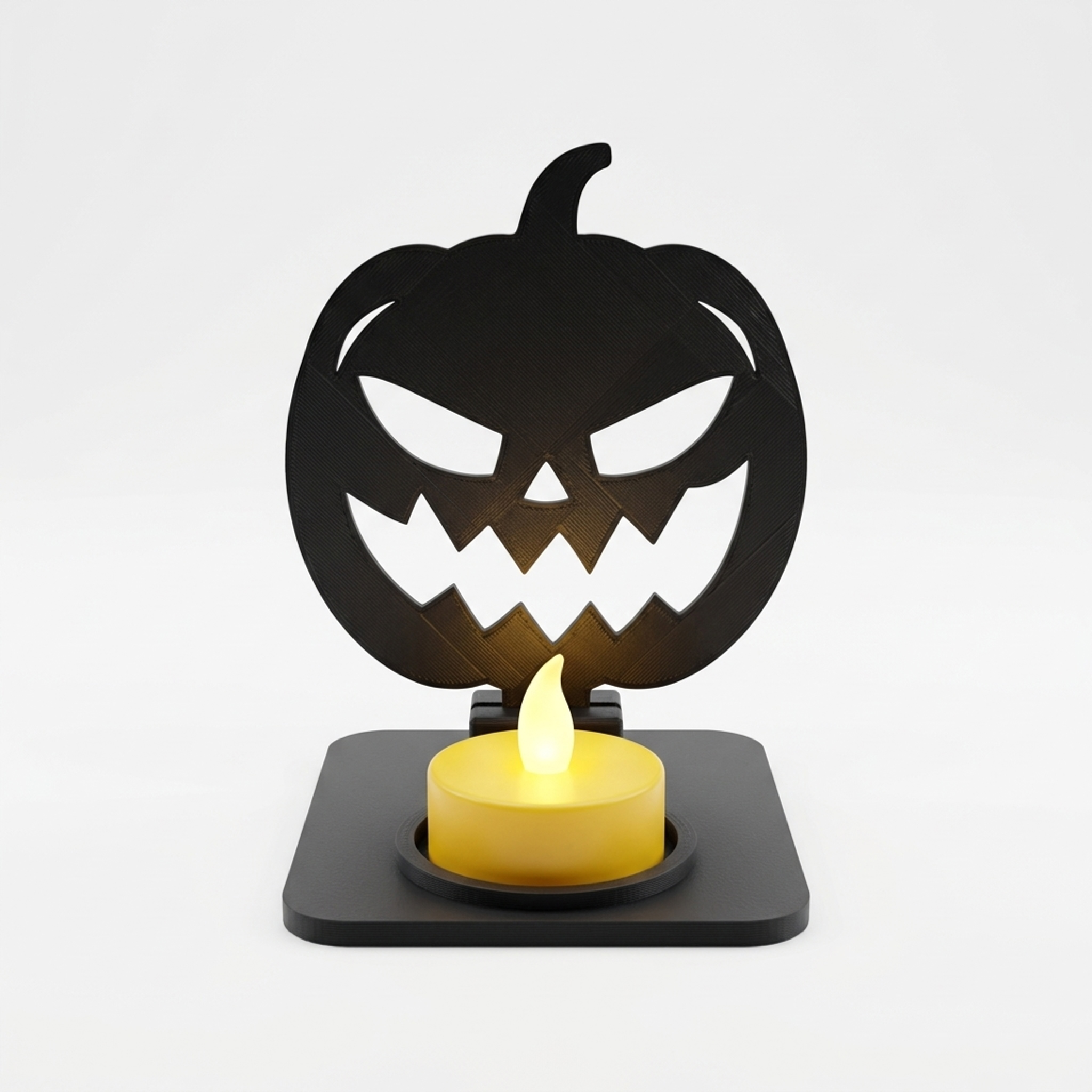 Halloween-Teelichthalter „Grusel-Kürbis“ – 2 Schattenmotive Halloween-Teelichthalter „Grusel-Kürbis“ – 2 Schattenmotive