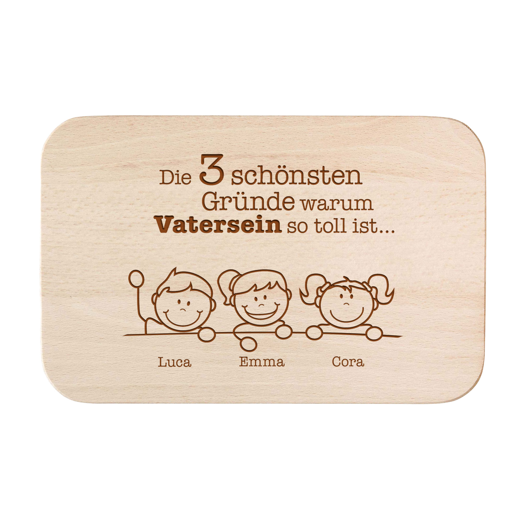 Frühstücksbrettchen - Warum Vatersein so toll ist