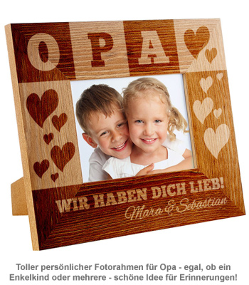 Personalisierter Bilderrahmen für Opa