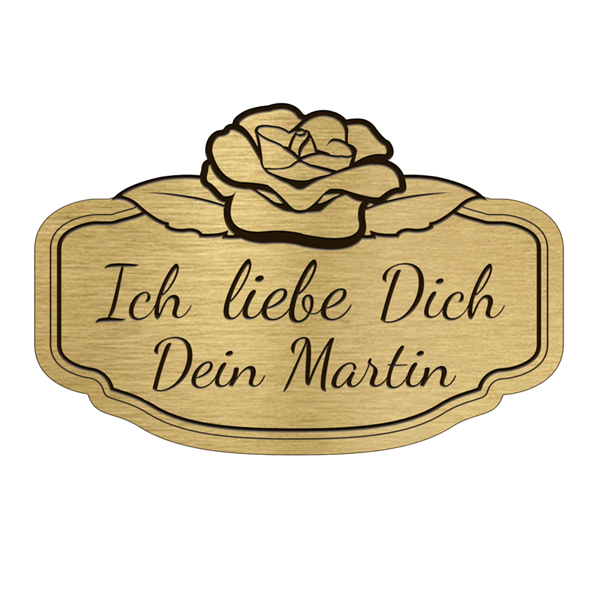 Vergoldete Rose mit personalisierter Geschenkbox 3430 - 5