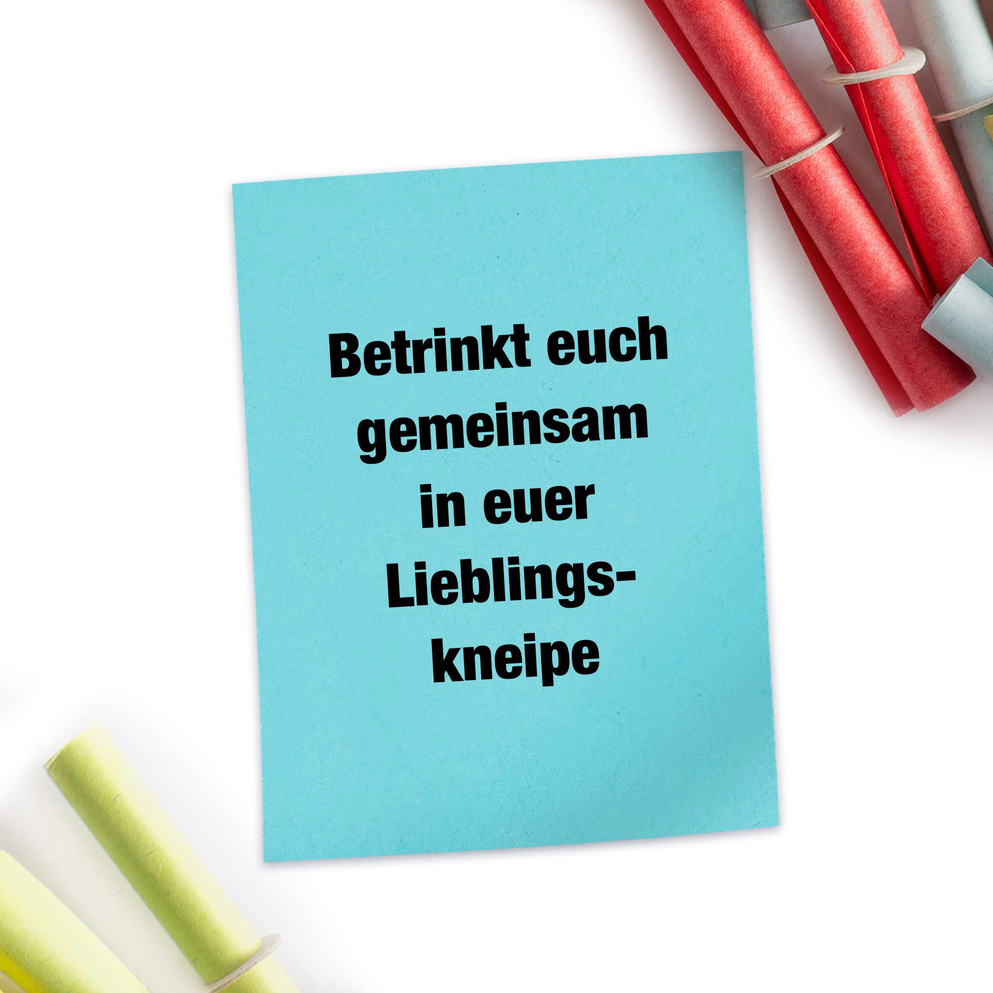Macht das alles vor der Hochzeit - 50 Lose