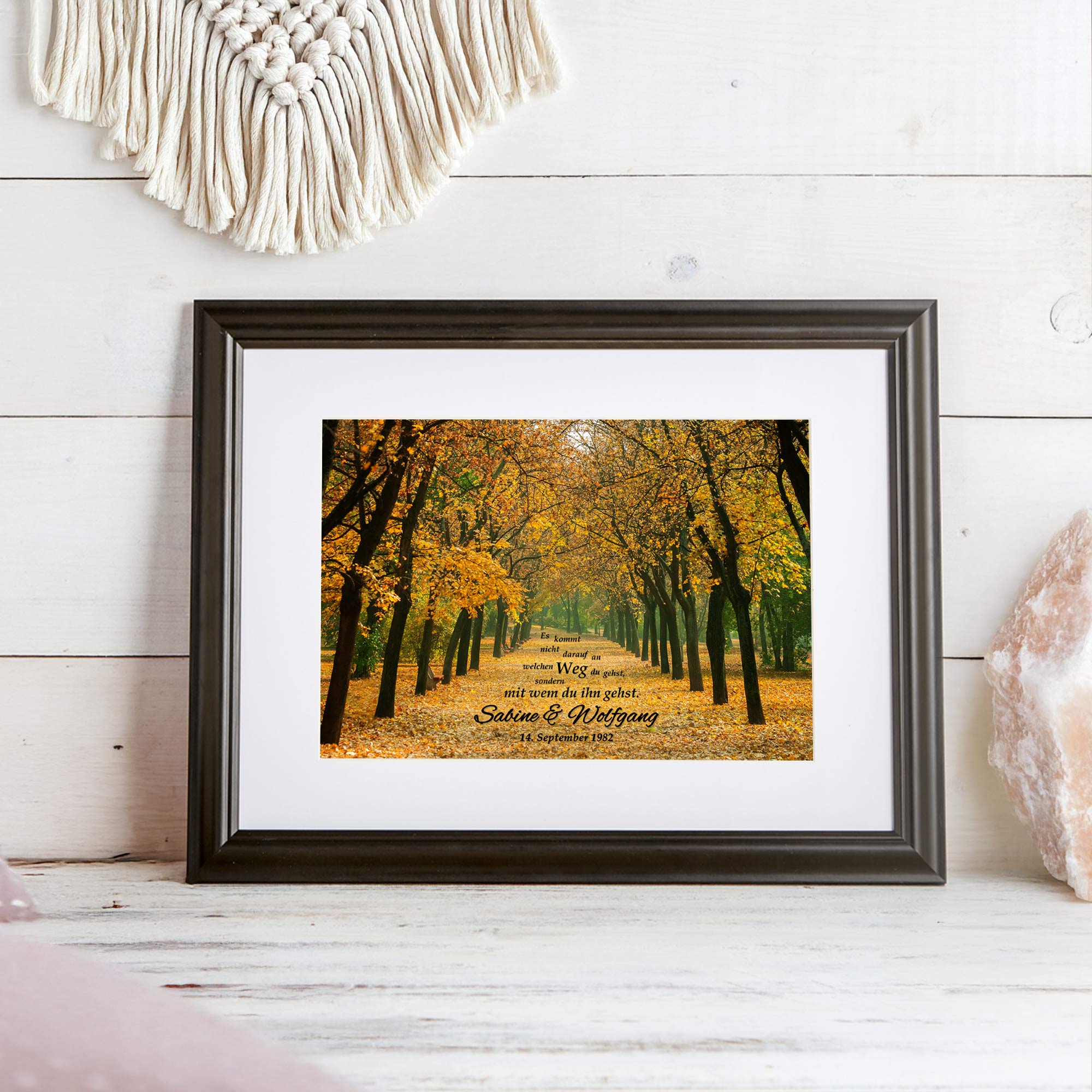 Gemeinsamer Weg Herbstbild - personalisiert