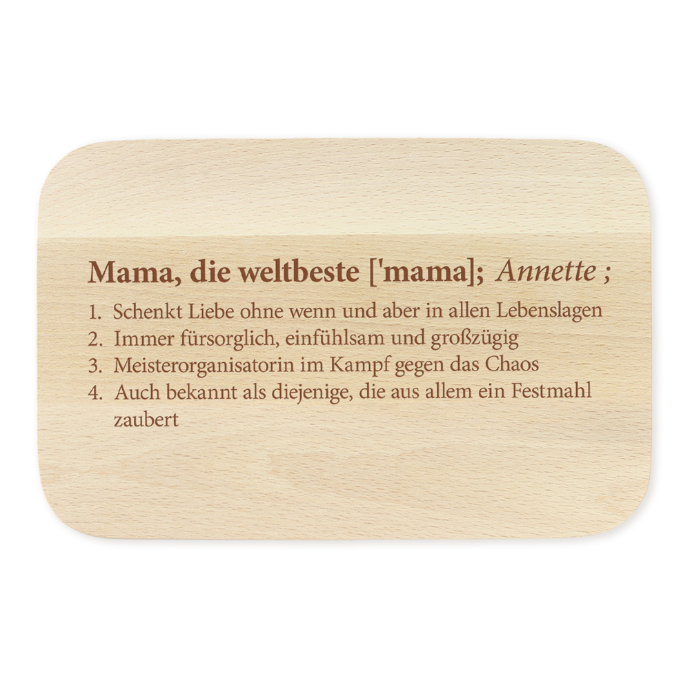 Frühstücksbrettchen Set mit Gravur - Definition Eltern 3382 - 6
