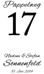 Laterne zur Hochzeit - Hausnummer 1671 - 2