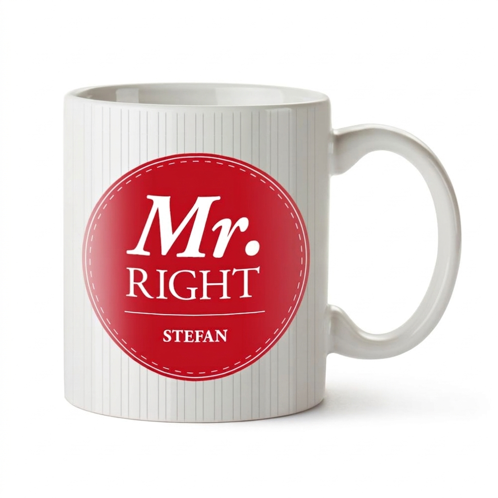 Personalisiertes Tassen Set - Mr and Mrs Right