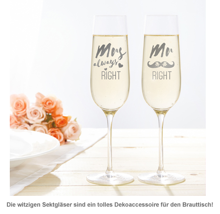 Sektgläser - Mr and Mrs Right 3065 - 2