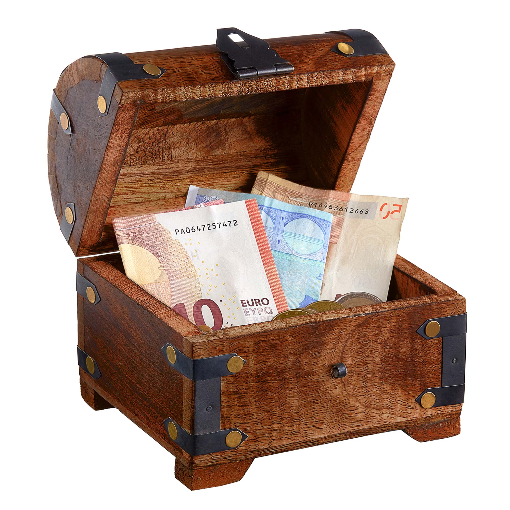 Geld Schatztruhe zur Jugendweihe Dunkel