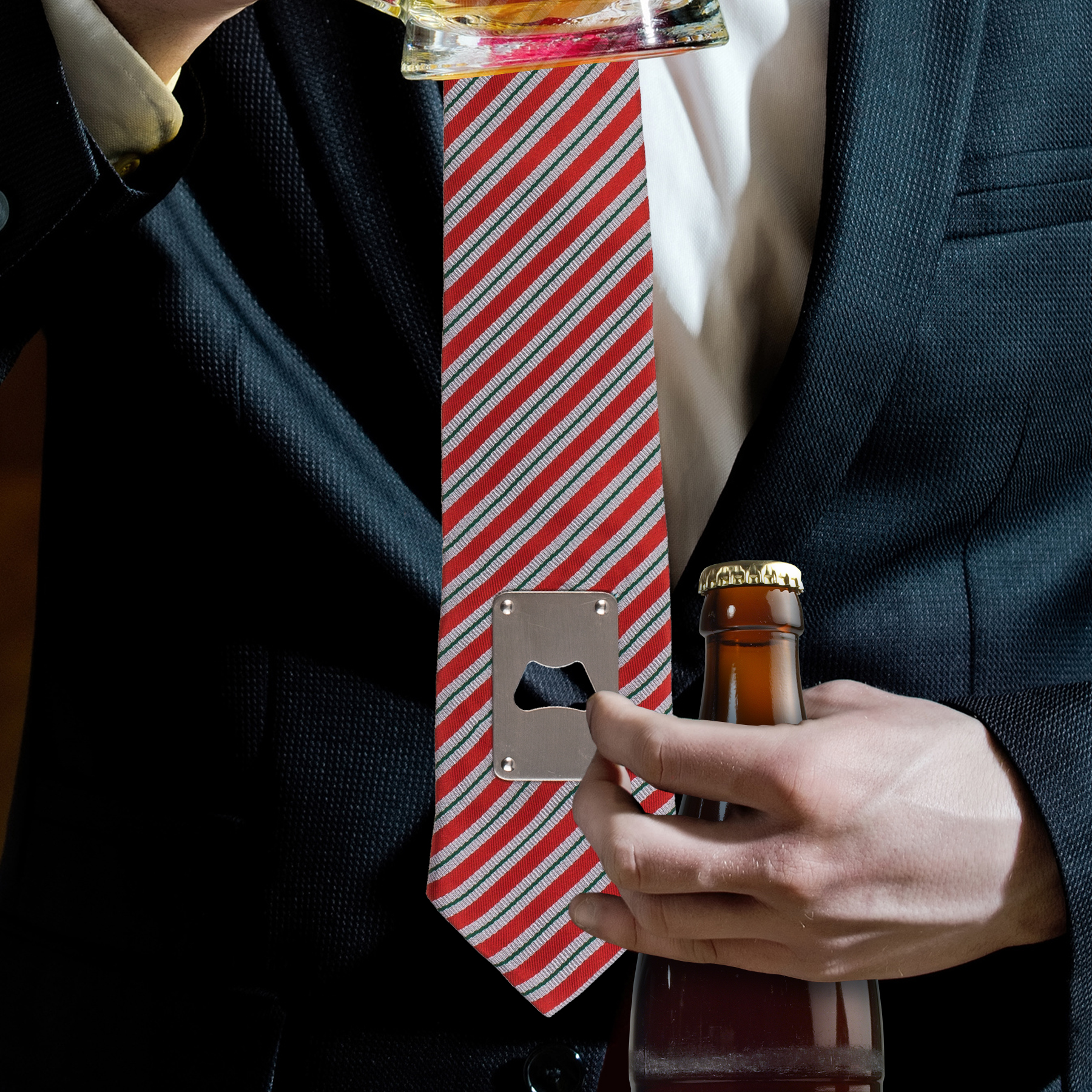 Krawatte mit Flaschenöffner 3768