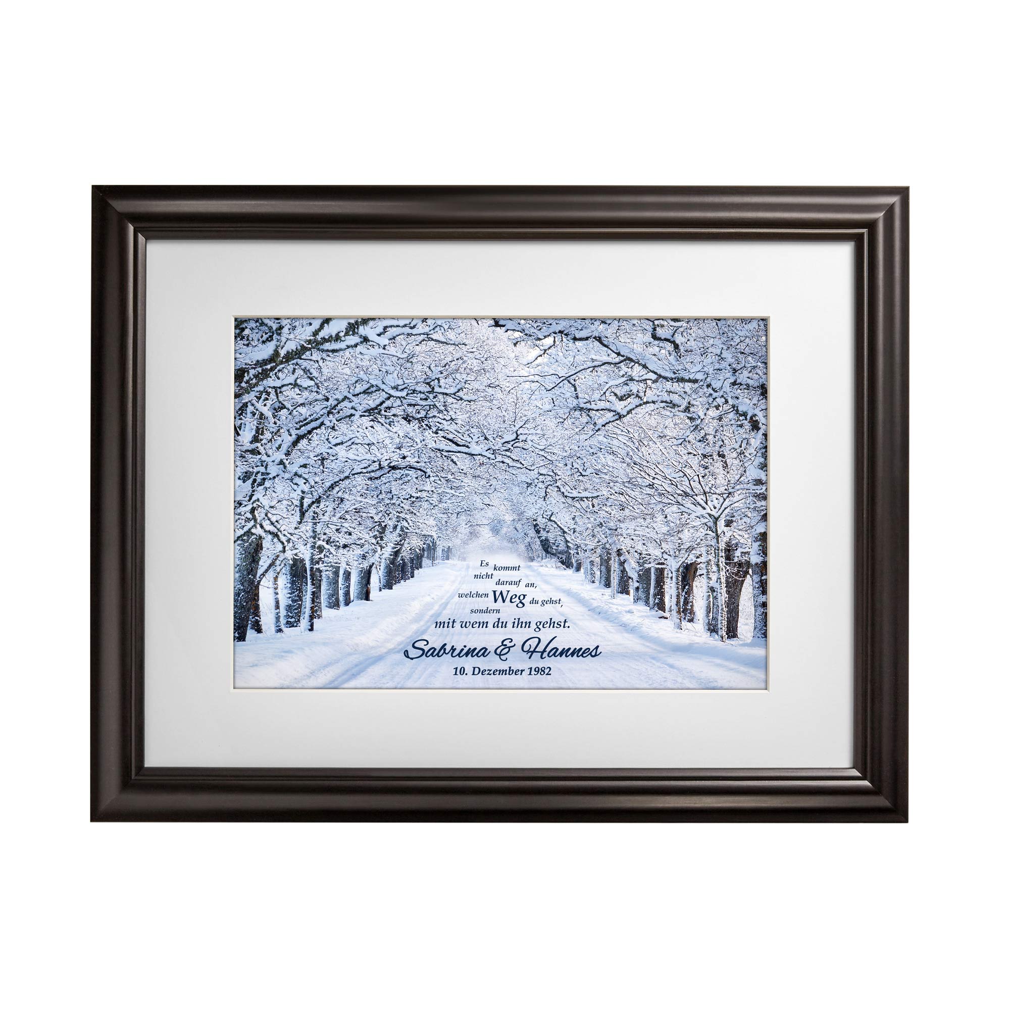 Gemeinsamer Weg Winterbild - personalisiert Gemeinsamer Weg Winterbild - personalisiert