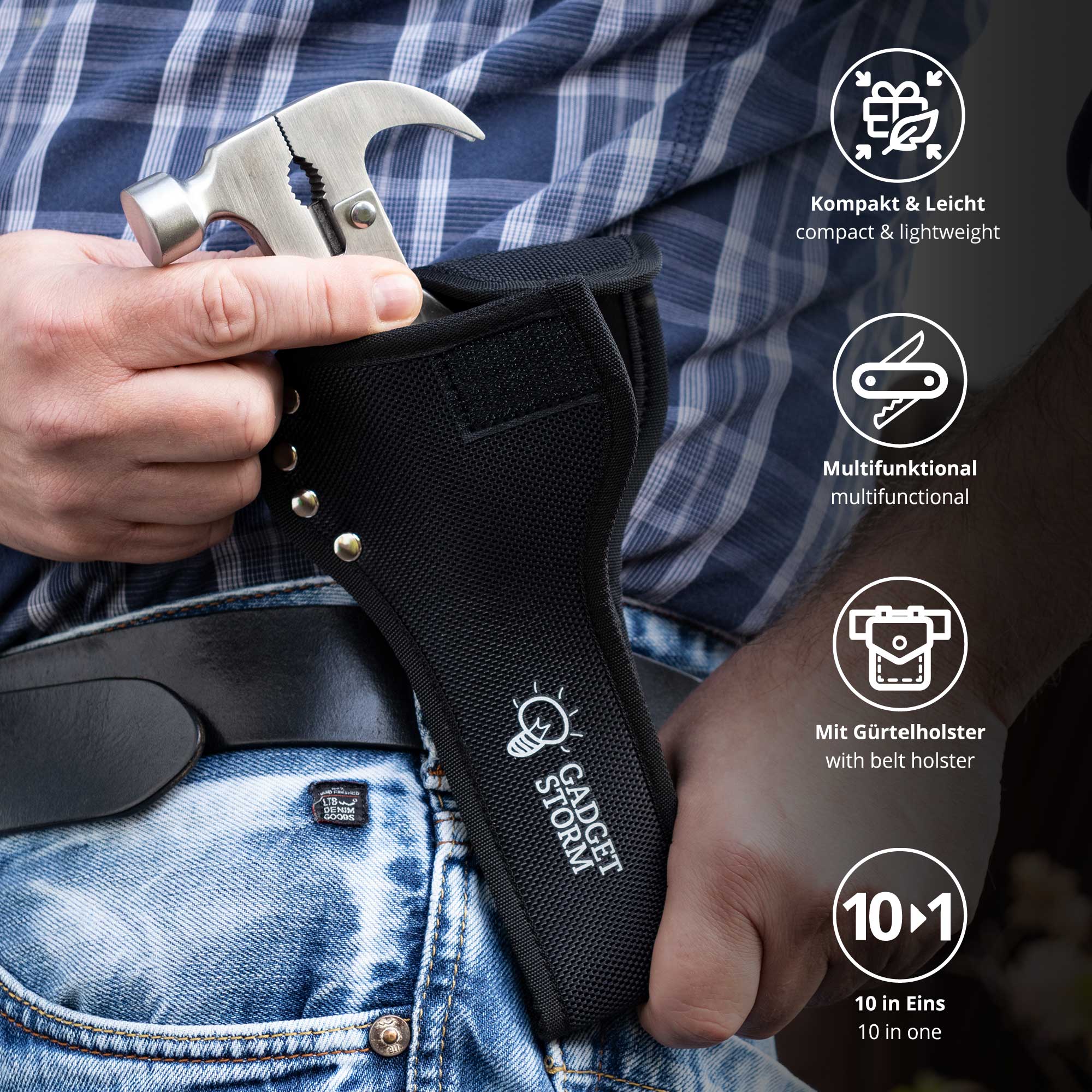 Multifunktionswerkzeug - 10in1 Multitool für den Trauzeugen Multifunktionswerkzeug - 10in1 Multitool für den Trauzeugen