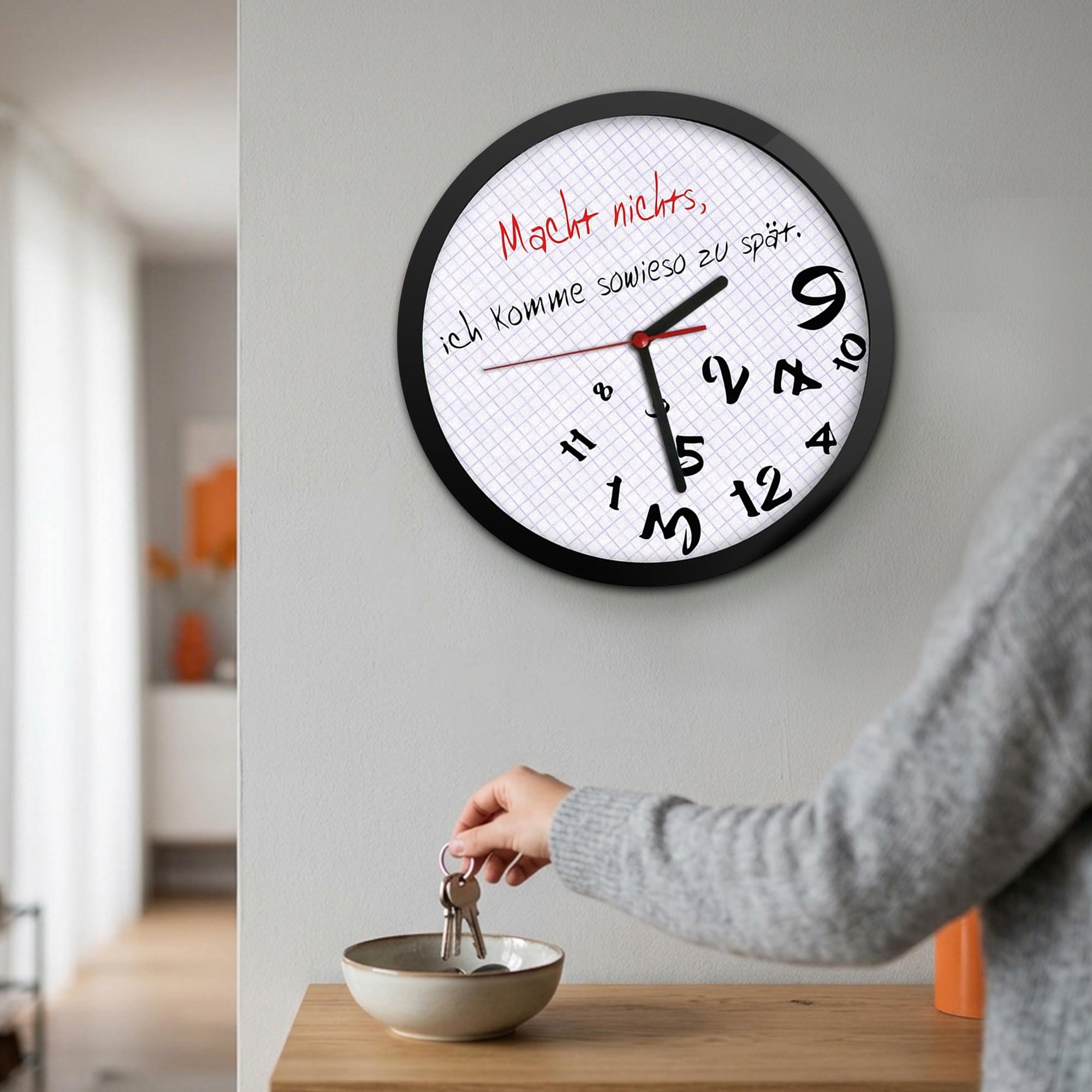 Wanduhr für zu spät Kommer Wanduhr für zu spät Kommer