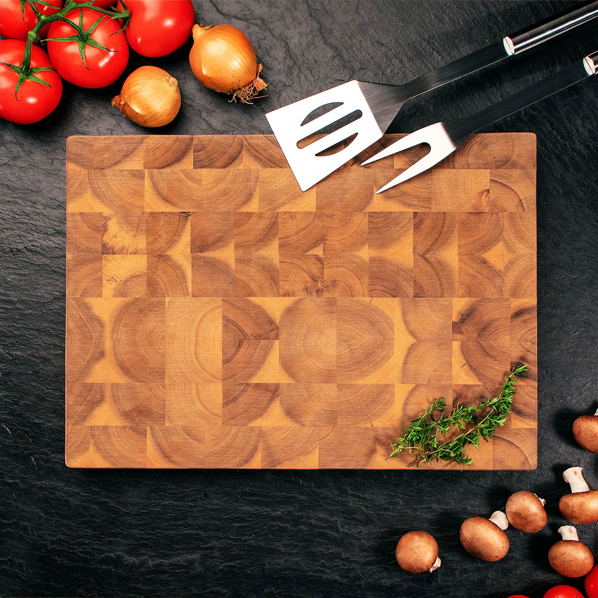 Premium Stirnholz Schneideblock Akazie