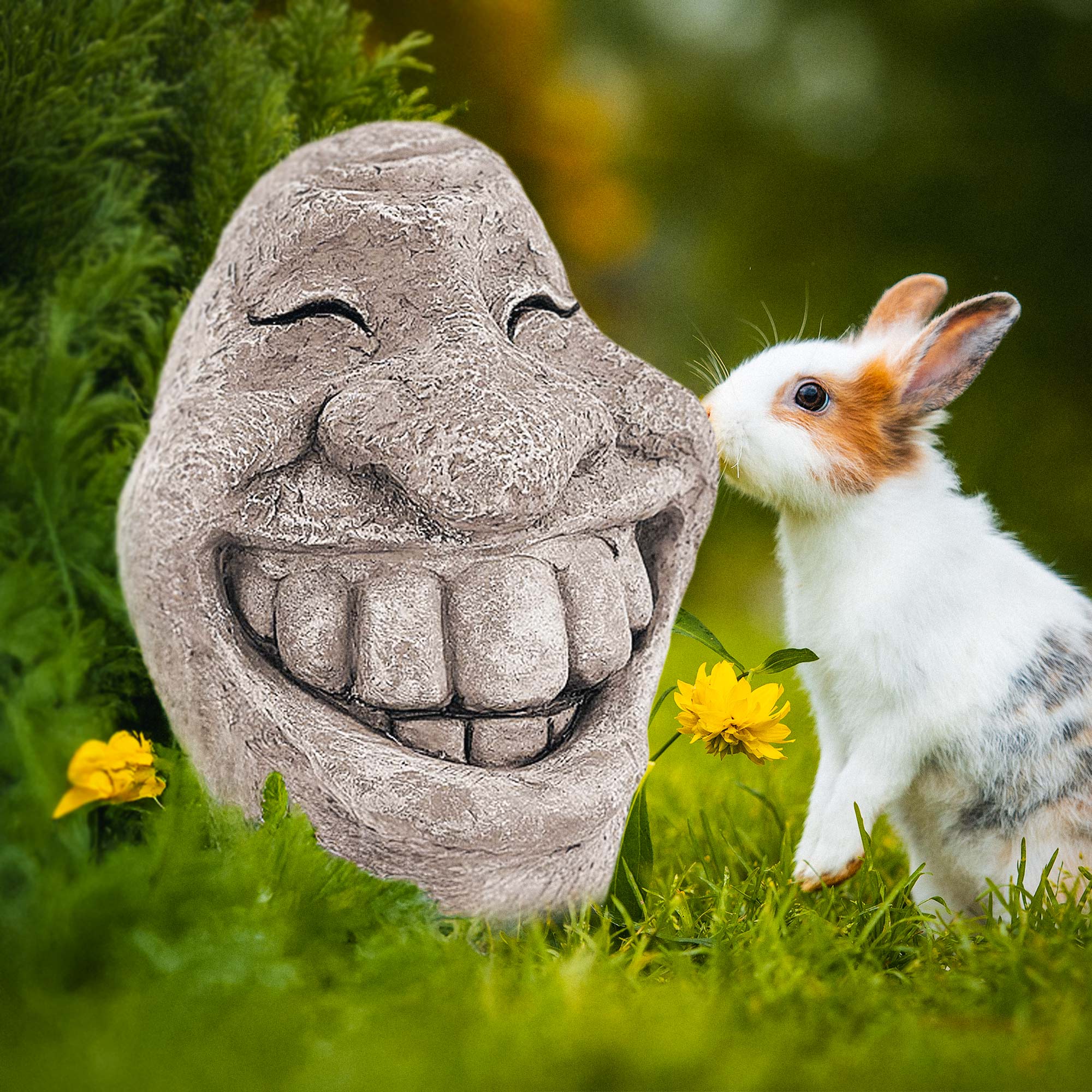 Deko Steinfigur - Smiley Deko Steinfigur - Smiley