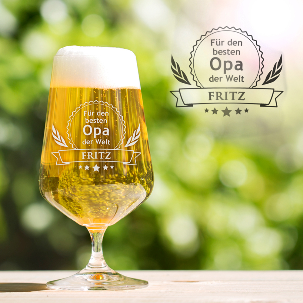 Bierglas mit Gravur - Bester Opa 1290 Bierglas mit Gravur - Bester Opa 1290