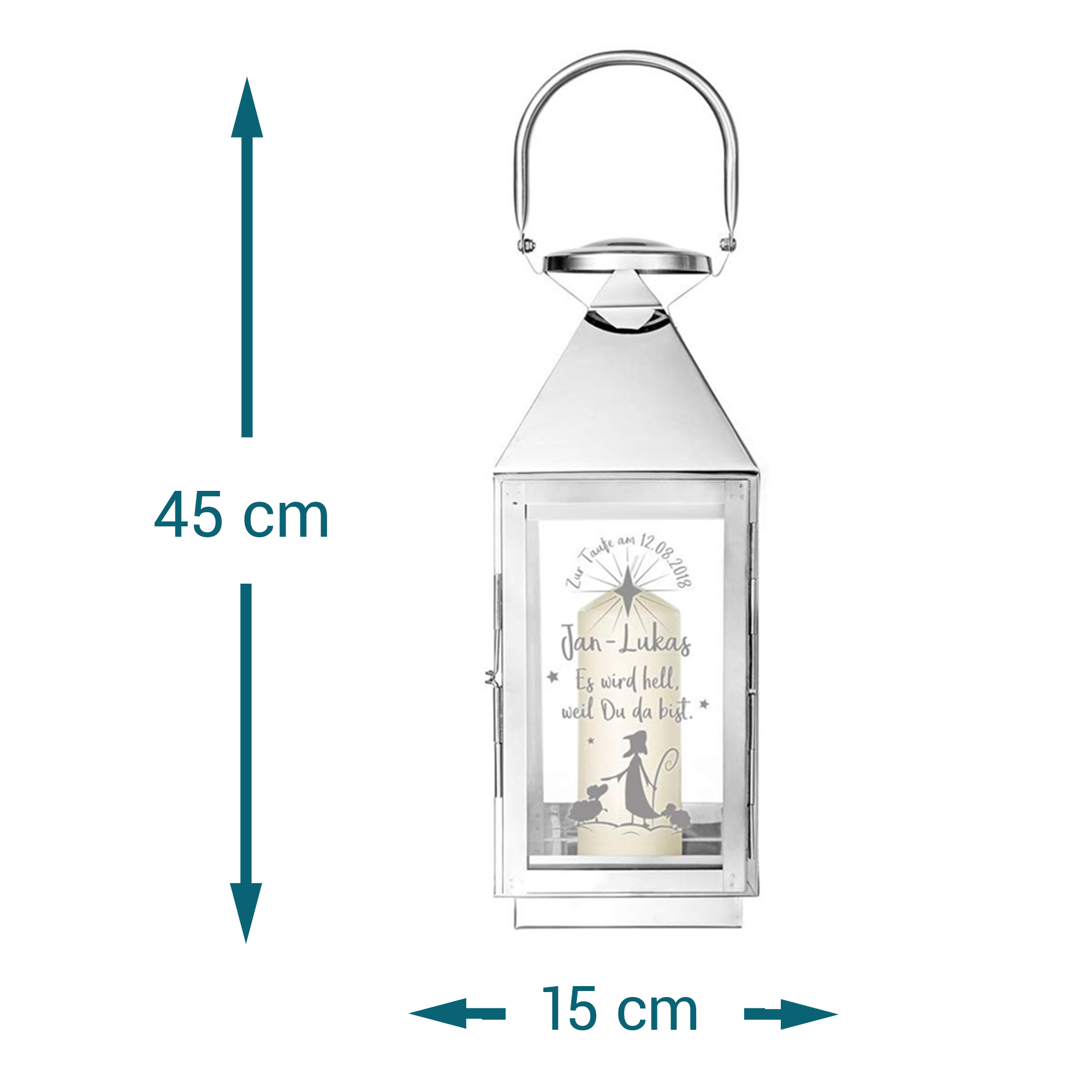 Laterne zur Taufe - Hirte