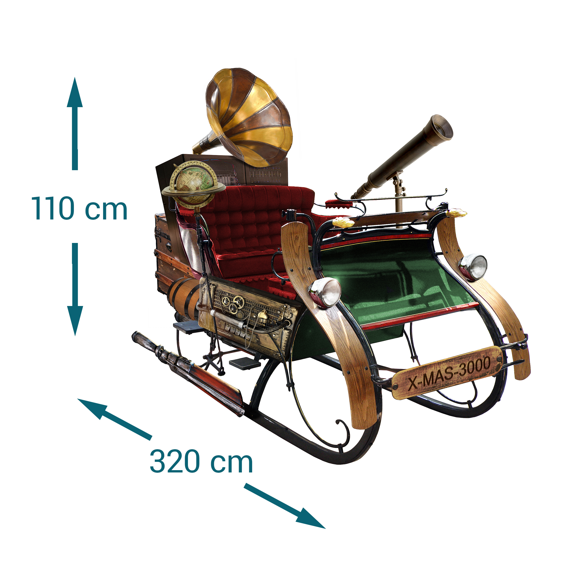 Original Weihnachtsmann Schlitten 3350 - 8